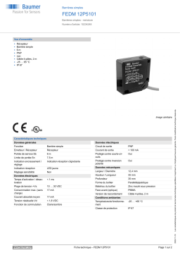 Baumer FEDM 12P5101 Through beam sensor Fiche technique