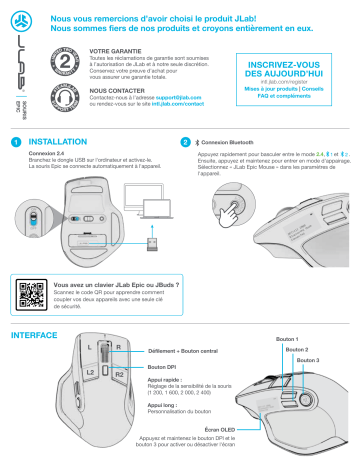 Jlab Audio Epic Mouse Manuel du propriétaire | Fixfr