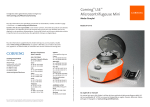 Corning LSE&trade; Microcentrifugeuse Mini Manuel du propri&eacute;taire