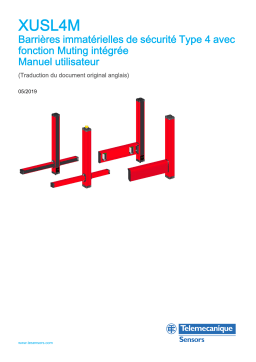Schneider Electric XUSL4M Barrières immatérielles de sécurité Type 4 avec fonction Muting intégrée Mode d'emploi