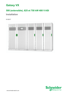 Schneider Electric Galaxy VX Installation manuel