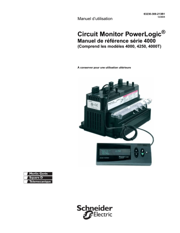 Schneider Electric Circuit Monitor Manuel utilisateur | Fixfr