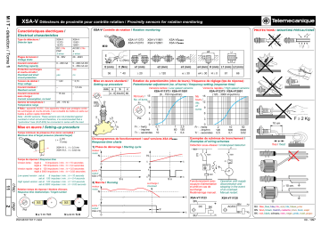 Schneider Electric XSA-V Inductive Proximity Sensors Manuel utilisateur | Fixfr