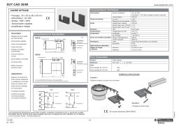 Schneider Electric XUYCAD30, XUYCAD60 Frame sensor Manuel utilisateur