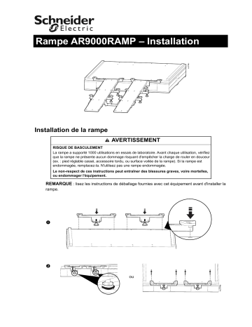 Schneider Electric AR9000RAMP Mode d'emploi | Fixfr