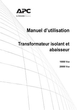 Schneider Electric Smart-UPS RT 10/20 kVA Isolation/Step-Down Transformers Mode d'emploi