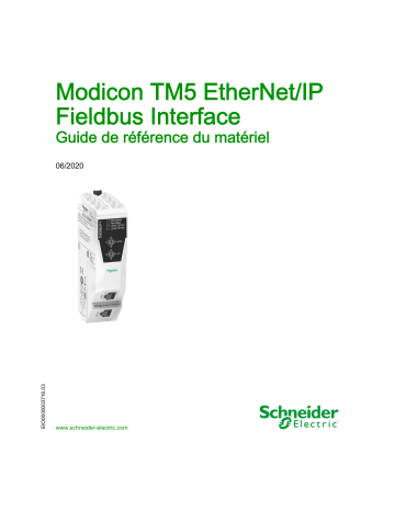 Schneider Electric Modicon TM5 EtherNet/IP Fieldbus Interface Guide de référence | Fixfr