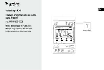 Schneider Electric SpaceLogic KNX Horloge Manuel utilisateur | Fixfr