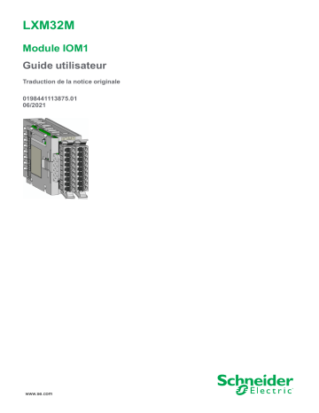 Schneider Electric VW3M3302 - LXM32M Module IOM1 Mode d'emploi | Fixfr