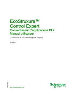 Schneider Electric EcoStruxure™ Control Expert - Convertisseur Mode d'emploi
