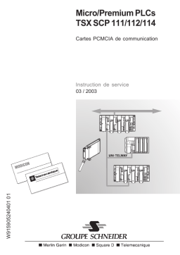 Schneider Electric TSXSCP111 / 110 / 114 Carte PCMCIA de Communication Guide de démarrage rapide