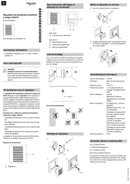 Schneider Electric KNX - Unité de contrôle de température ambiante pour propriétés - ETS Manuel utilisateur