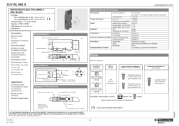 Schneider Electric XUYBL966S Retro-reflex polarised lateral sensor Manuel utilisateur