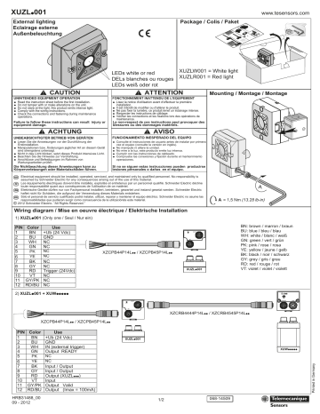 Schneider Electric XUZL.001 External lighting Manuel utilisateur | Fixfr