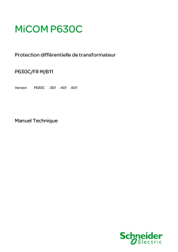 Schneider Electric MiCOM P630C Mode d'emploi