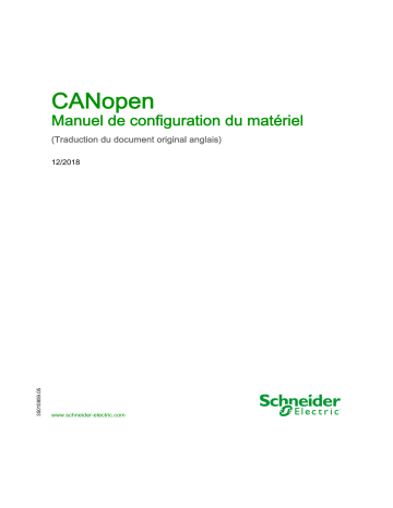 Schneider Electric CANopen Mode d'emploi | Fixfr
