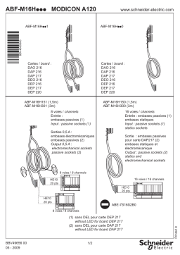 Schneider Electric ABFM16H... Connection sub-bases-accessories Manuel utilisateur