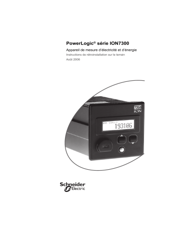 Schneider Electric PowerLogic serie ION7300 Mode d'emploi | Fixfr