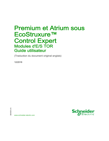 Schneider Electric Premium et Atrium sous EcoStruxure™ Control Expert - Modules Mode d'emploi | Fixfr