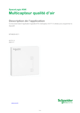 Schneider Electric SpaceLogic KNX, Multicapteur de qualité de l'air Manuel utilisateur