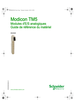 Schneider Electric Modicon TM5 - Modules d E/S analogiques Guide de référence