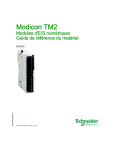 Schneider Electric Modicon TM2 - Modules Guide de r&eacute;f&eacute;rence