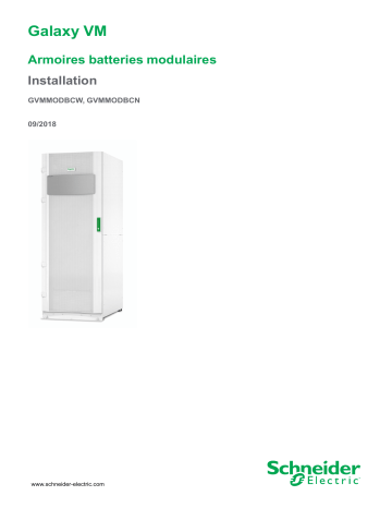 Schneider Electric Galaxy VM Mode d'emploi | Fixfr