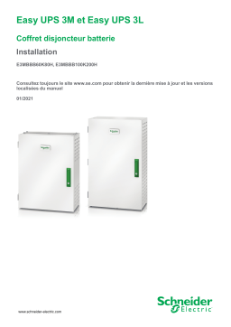 Schneider Electric Easy UPS 3M / 3L Coffret disjoncteur batterie Mode d'emploi