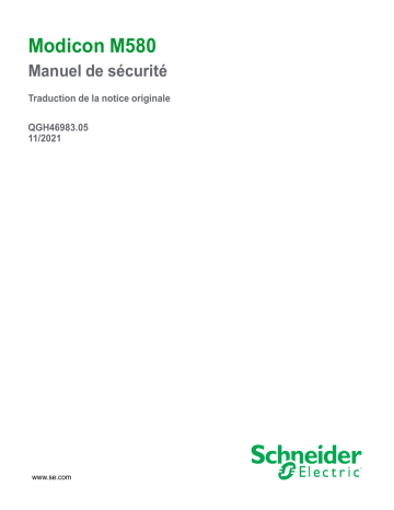 Schneider Electric Modicon M580 Mode d'emploi | Fixfr