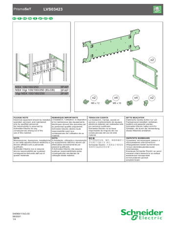 Schneider Electric M.PL.3-4 V.WITHD.NS250 POLYP. Manuel utilisateur | Fixfr