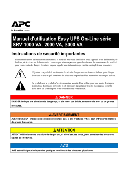 Schneider Electric Easy UPS On-Line Mode d'emploi