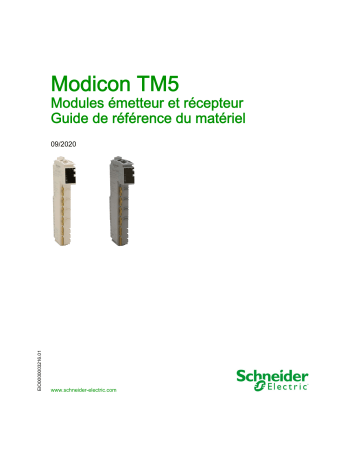 Schneider Electric Modicon TM5 - Modules émetteur et récepteur Guide de référence | Fixfr