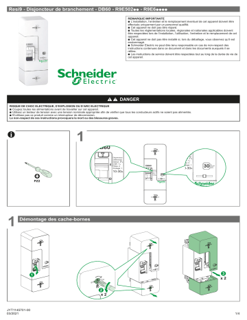 Schneider Electric Resi9 DB60 Manuel utilisateur | Fixfr