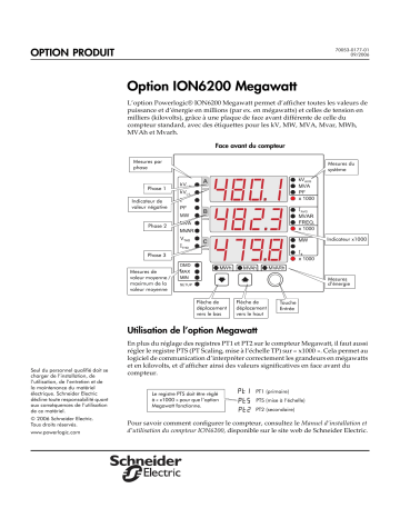 Schneider Electric PowerLogic ION6200 Mode d'emploi | Fixfr