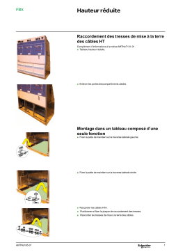 Schneider Electric FBX - Raccordement des tresses de mise à la terre des câbles HT Mode d'emploi