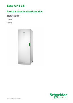 Schneider Electric Easy UPS 3S Empty Classic Battery Cabinet Mode d'emploi