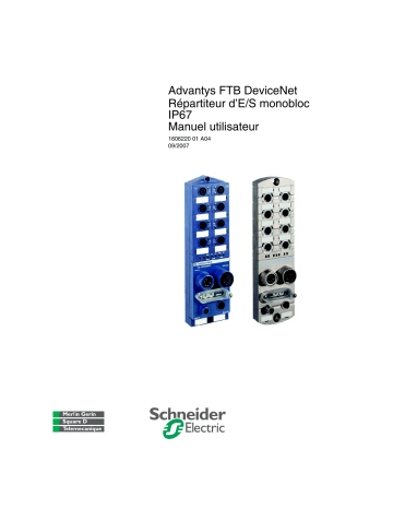 Schneider Electric FTB1DN... DeviceNet Repartiteur Mode d'emploi | Fixfr