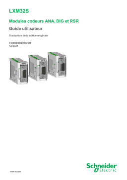 Schneider Electric LXM32S - Modules codeurs ANA, DIG et RSR Manuel utilisateur