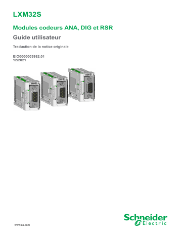 Schneider Electric LXM32S - Modules codeurs ANA, DIG et RSR Manuel utilisateur | Fixfr