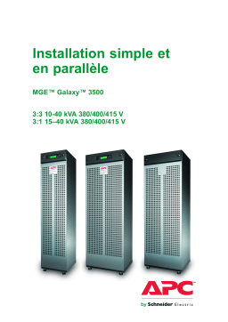 Schneider Electric Galaxy 3500 Mode d'emploi