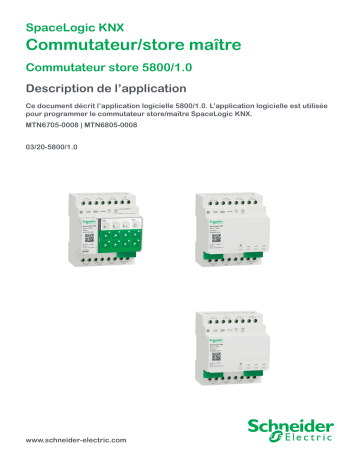 Schneider Electric SpaceLogic KNX Mode d'emploi | Fixfr