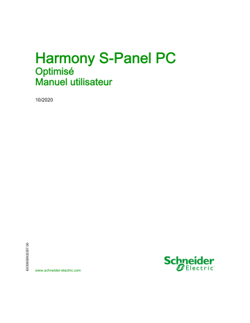 Schneider Electric Harmony S-Panel PC - Optimized Mode d'emploi | Fixfr