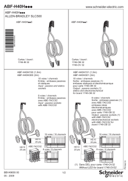 Schneider Electric ABFH40H... Connection sub-bases-accessories Manuel utilisateur