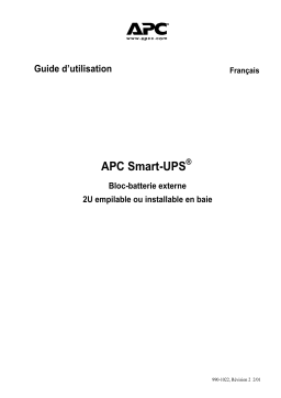 Schneider Electric Smart-UPS External Battery Pack 2U Stack/Rack-Mount Mode d'emploi