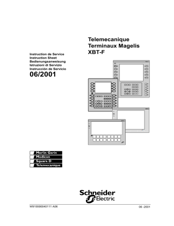 Schneider Electric XBTF / XBTFC Graphic terminal Mode d'emploi | Fixfr