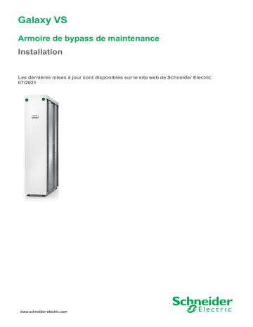 Schneider Electric Galaxy VS Armoire de bypass de maintenance Mode d'emploi | Fixfr