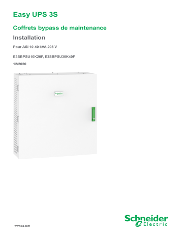 Schneider Electric Easy UPS 3S Mode d'emploi | Fixfr