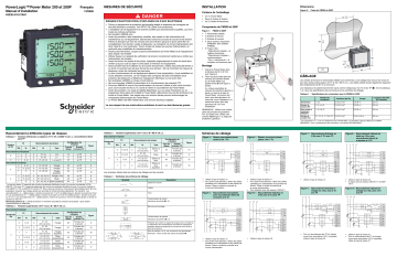 Schneider Electric PowerLogic Power Meter PM200 and PM200P Guide d'installation | Fixfr