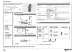 Schneider Electric XUYPL966S Diffuse reflection lateral sensor Manuel utilisateur