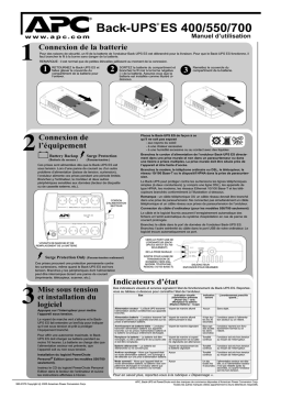 Schneider Electric Onduleur Back-UPS ES 400/550/700 230 V Mode d'emploi